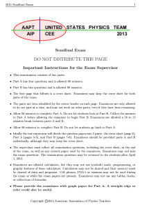 2013 Semifinal Exam
